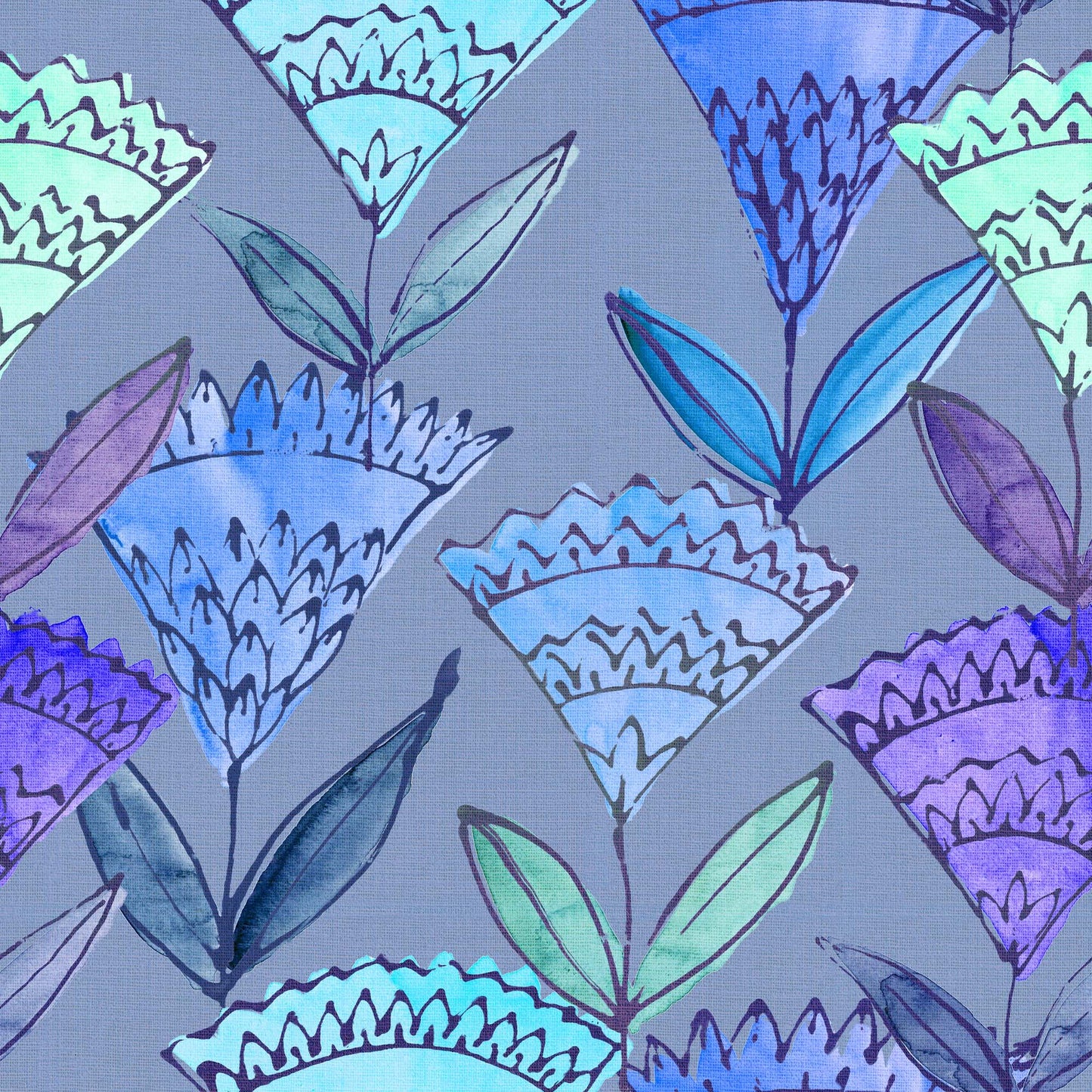 Triangular Flower Shaped Pattern - CC - 1160 - 01