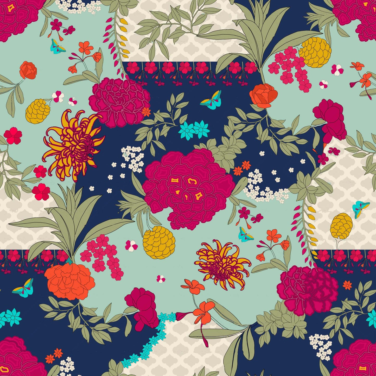 Boho Chic Floral Pattern - CC - 1172