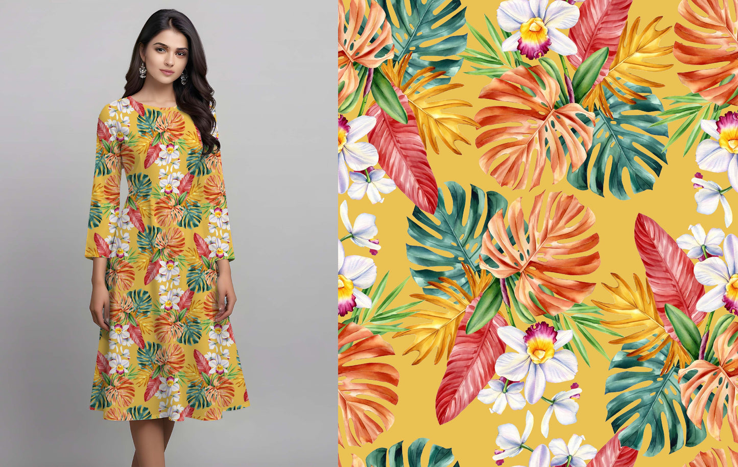 Tropical Flowers like Pattern - CC - 1228 - 04