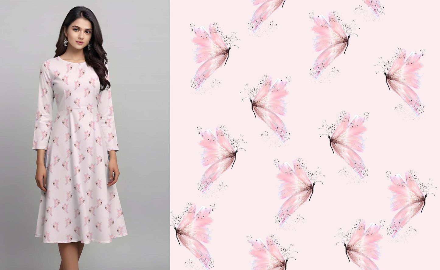 Pink Butterflies Pattern - CC - 9730