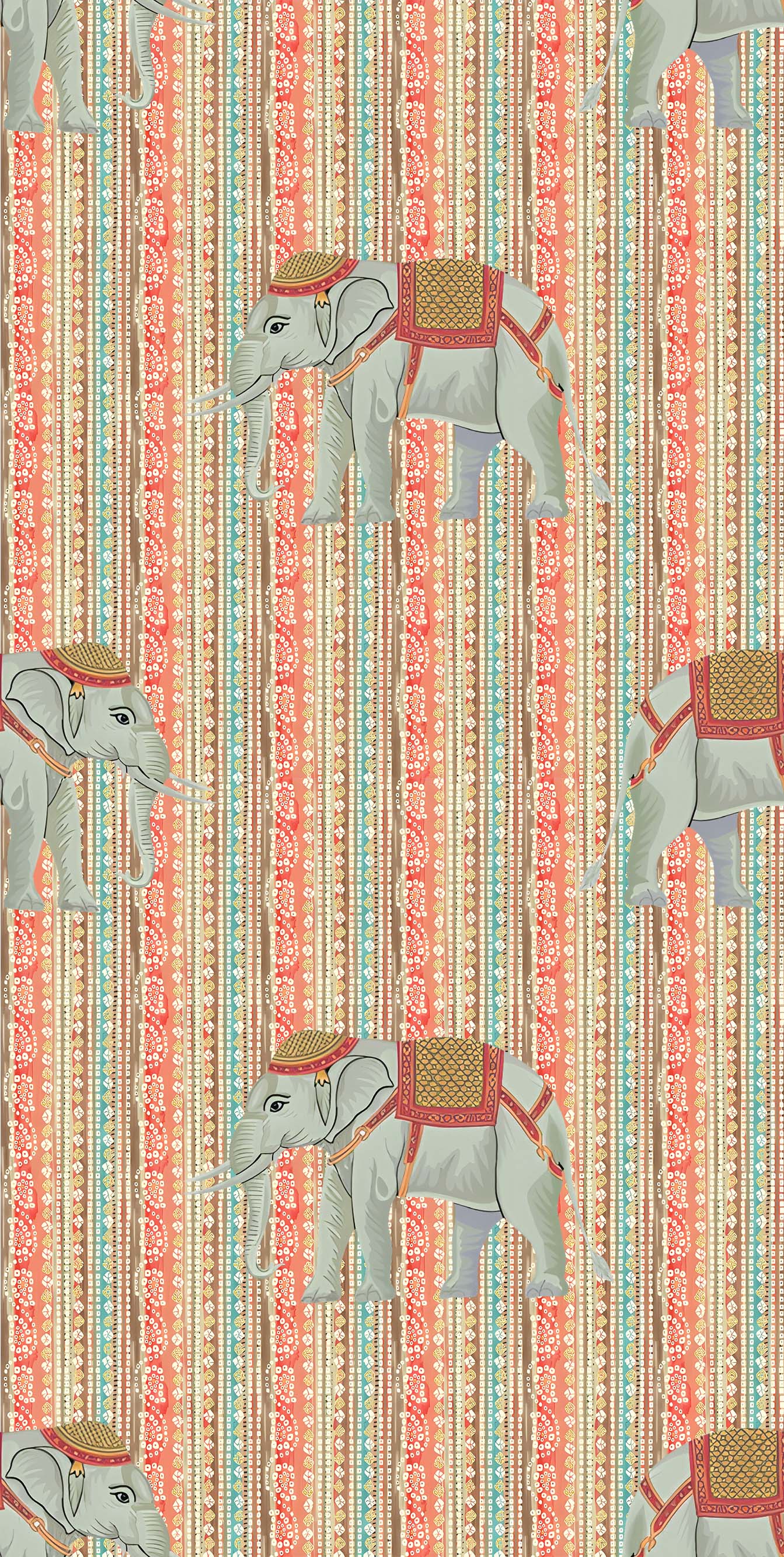 Indian Elephant Stripe Pattern - CC - 9769
