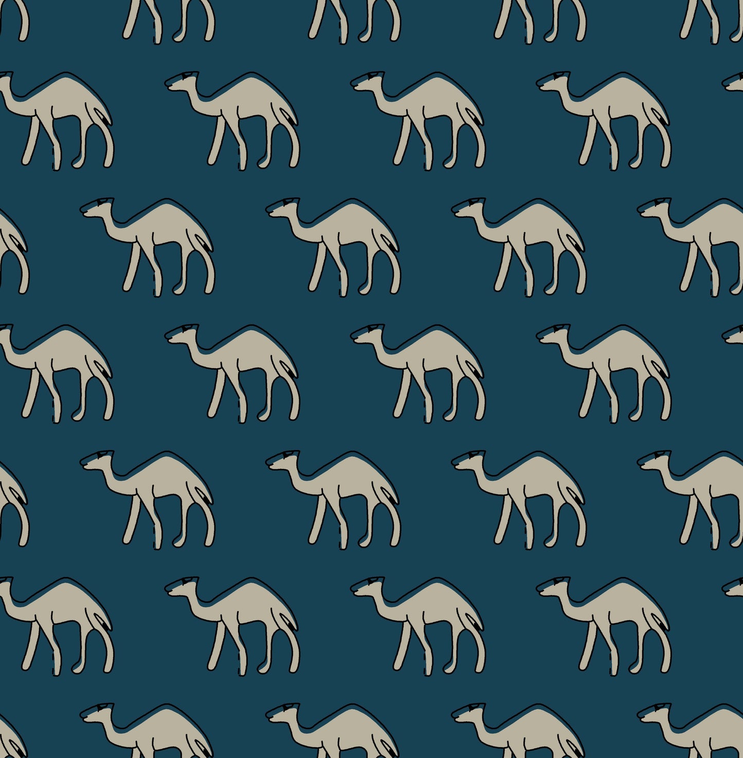 Desert Camel Silhouette Pattern - CC - 9790