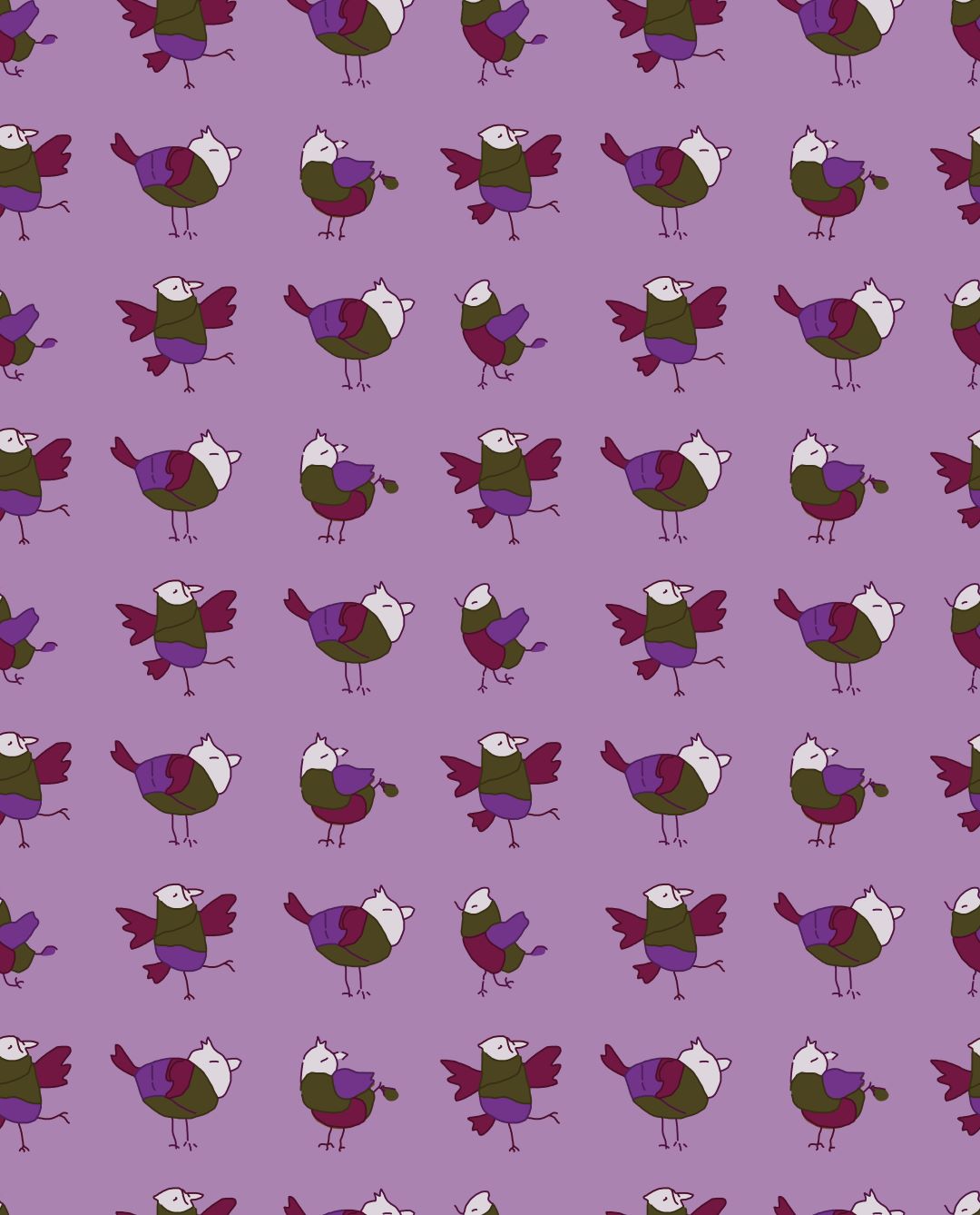 Colorful Bird Doodle Pattern - CC - 9798