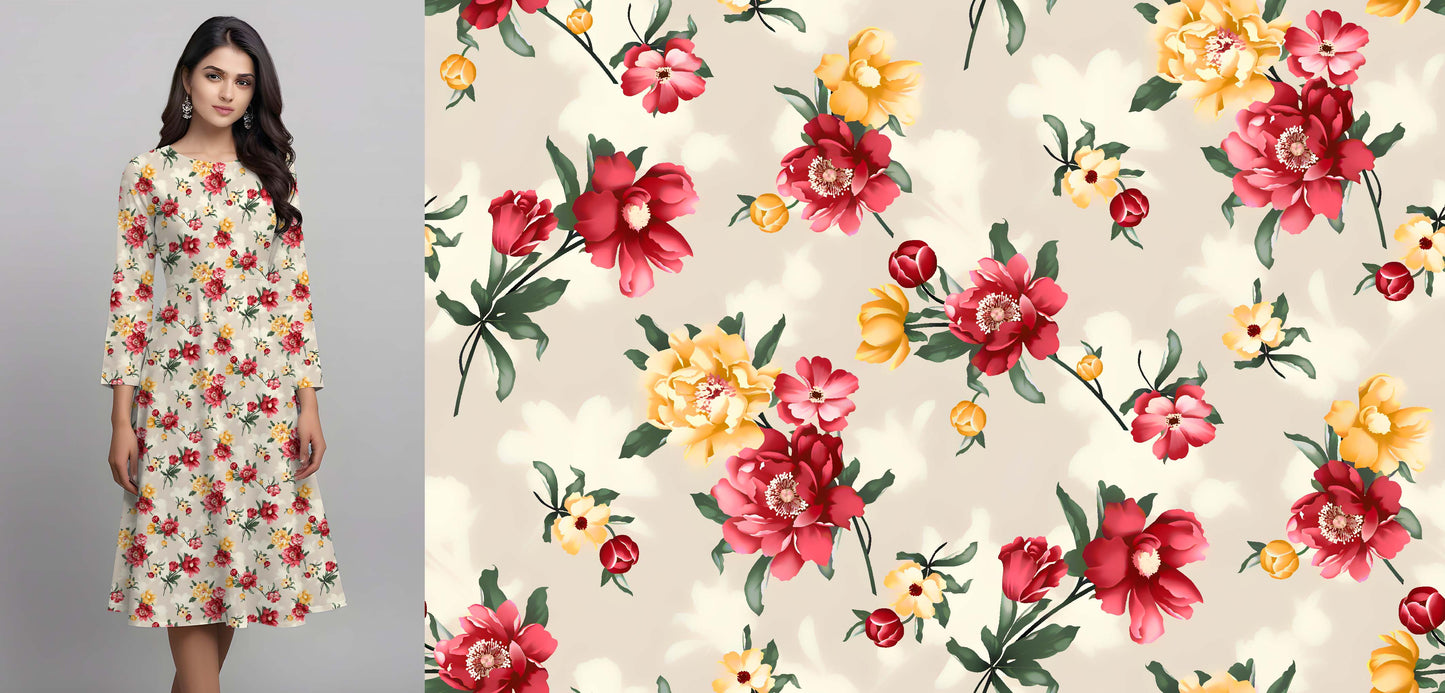 Vivid Red Lily Pattern - CC - 9997