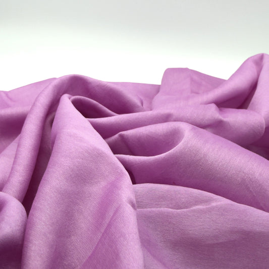 Lilac Cotton Gauze Semi-Silk Fabric (70 GSM)