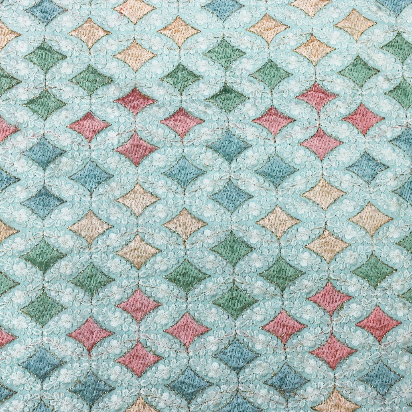 Geometric Multicolor Embroidery - 20 Meters