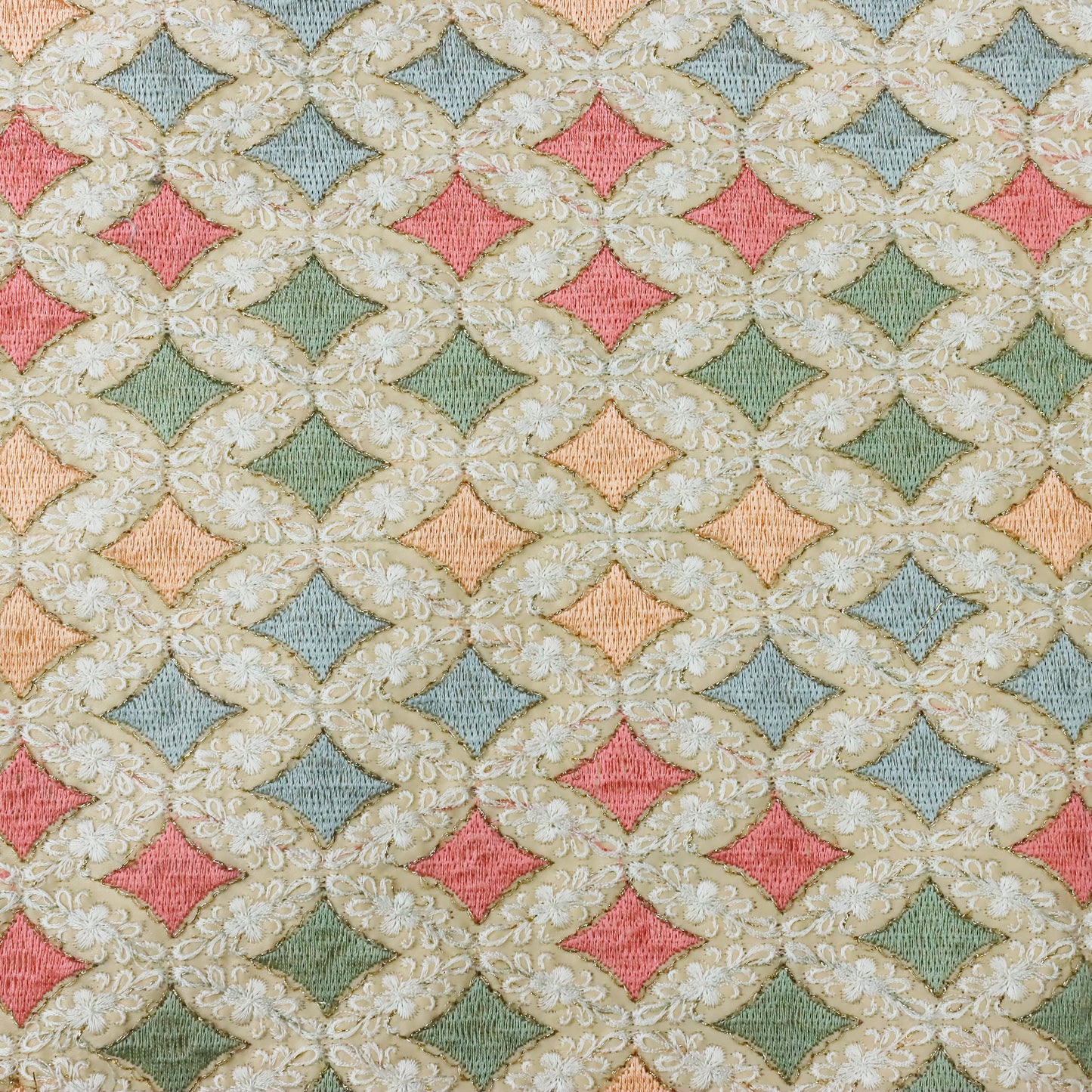 Geometric Multicolor Embroidery - 20 Meters