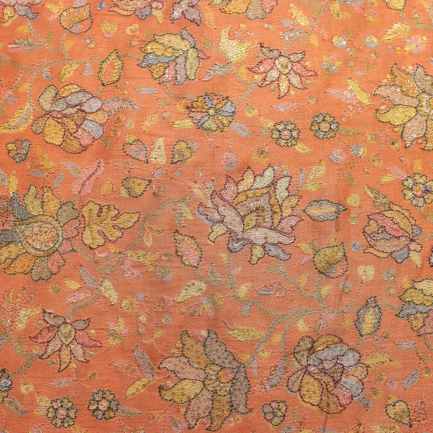Sequins Floral Print + Embroidery – 44" x 10y Rolls