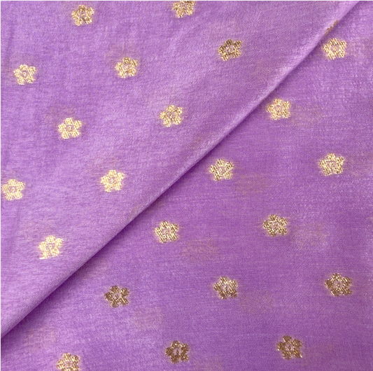 Mauve & Gold Woven Dola Jacquard Fabric By the Yard