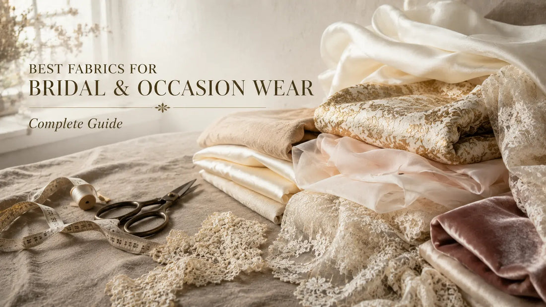 Best Fabrics for Bridal & Occasion Wear (2026) | Fabriculture Inc.