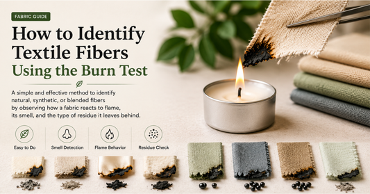 Textile fiber burn test comparison chart