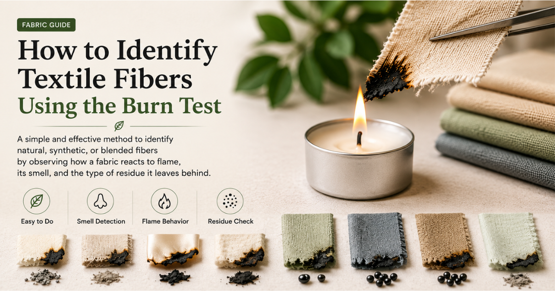 Textile fiber burn test comparison chart