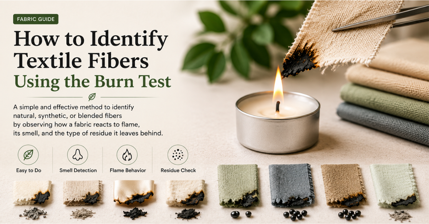 Textile fiber burn test comparison chart
