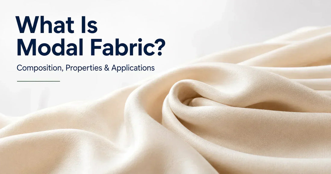 Close-up of modal fabric showing its smooth texture, soft drape, lightweight feel, and natural sheen.
