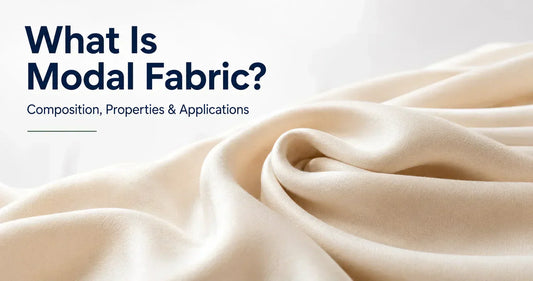 Close-up of modal fabric showing its smooth texture, soft drape, lightweight feel, and natural sheen.