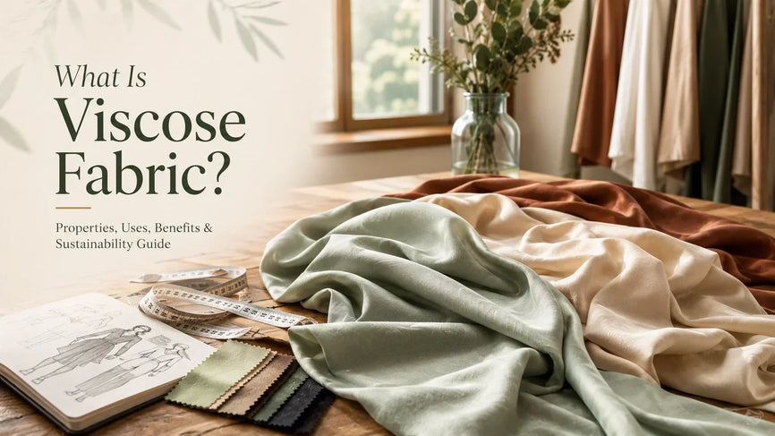What is viscose fabric guide showing soft breathable viscose fabric with elegant drape and smooth texture
