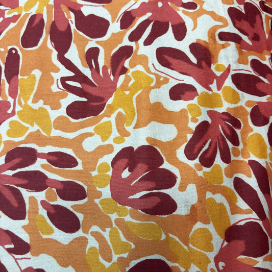 Abstract Cotton Print Fabric By The Yard - 3 Colors