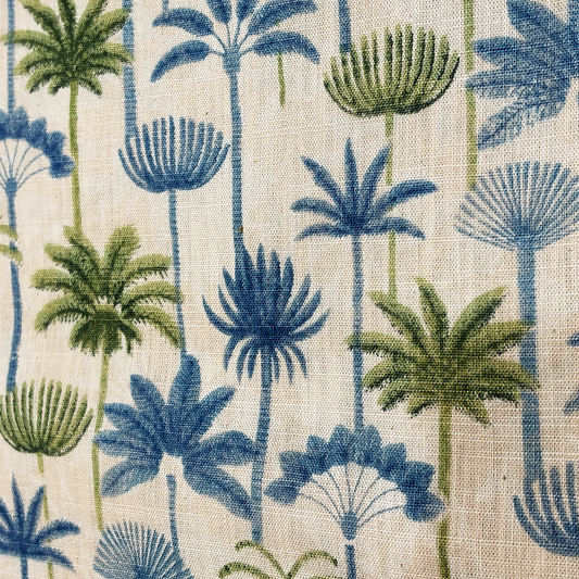 Beach Tree Cotton Print Fabric By The Yard - 2 Colors