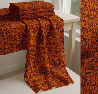 Soimoi Cotton Red Fabric - By the Yard - - Just Love Forever Text Fabric - Romantic and Timeless Patterns for Apparel and Home Decor Printed Fabric