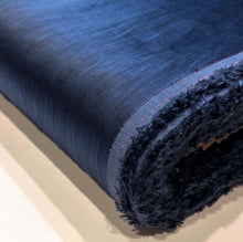 Ontario Blend Fabric – 60 GSM Linen & Cupro Blend | Charcoal Blue, 44" Wide