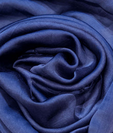 Ontario Blend Fabric – 60 GSM Linen & Cupro Blend | Charcoal Blue, 44" Wide