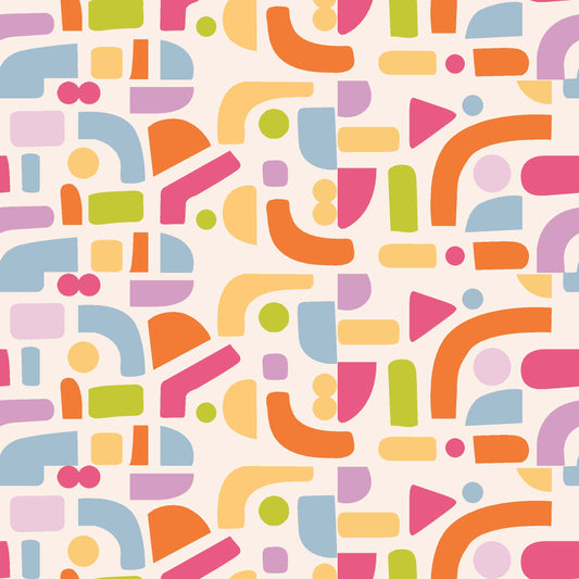 Playful Retro Geometric Pattern - CC - 10003