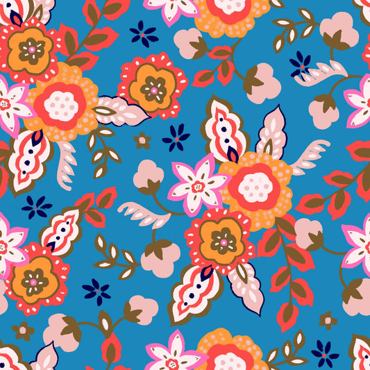 Blue Floral Pattern - CC - 1117