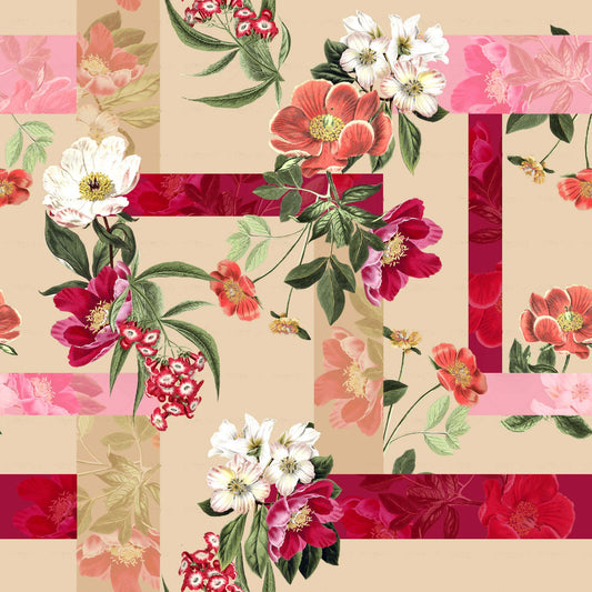 Patchwork Style Floral Pattern - CC - 1159
