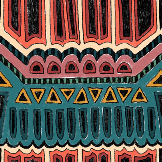 Hand - Drawn Art- folk Aesthetic - CC - 1170