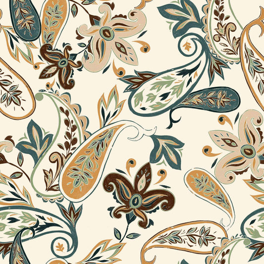 Earthy Color Paisley Pattern - CC - 1179