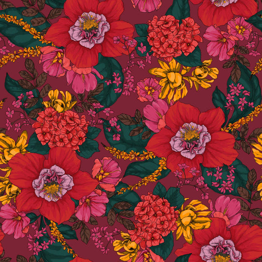 Rich Color Floral Pattern - CC - 1205