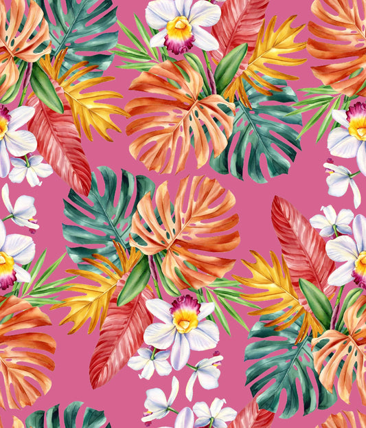 Tropical Pink Flowers Pattern - CC - 1228 - 01
