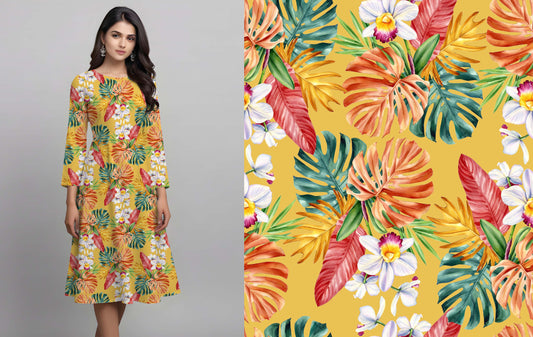 Tropical Flowers like Pattern - CC - 1228 - 04