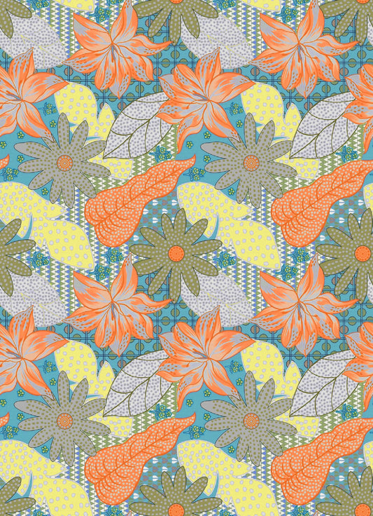 Folk Art Inspired Floral Pattern - CC - 1238 - 3