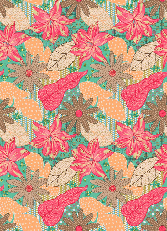 Folk Art Inspired Floral Pattern - CC - 1238