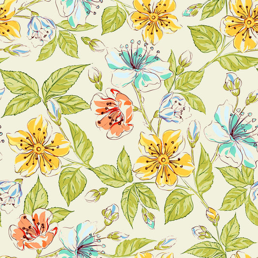 Hand - Drawn like Floral Pattern - CC - 1241