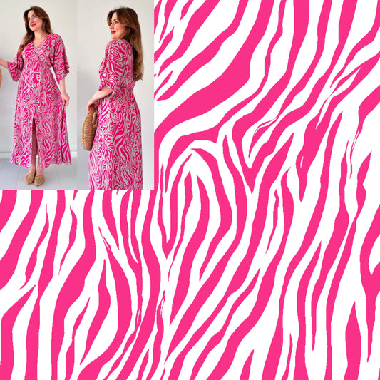 Hot Pink Zebra Stripe Pattern - CC - 9796