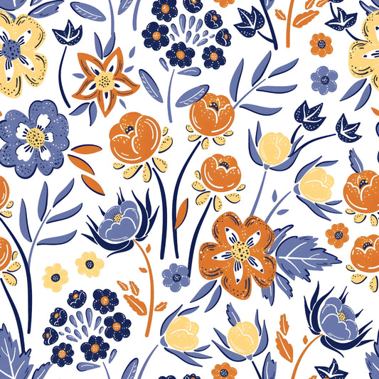 Rustic Autumn Floral Pattern - CC - 9899