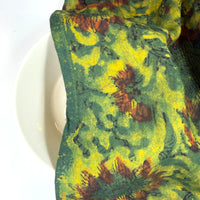 Pashmina Silk Feel Fabric with Handblocked Prints | Natural Fruit-Dyed Handblock Fabric for Sewing, Crafts & DIY - Light Green