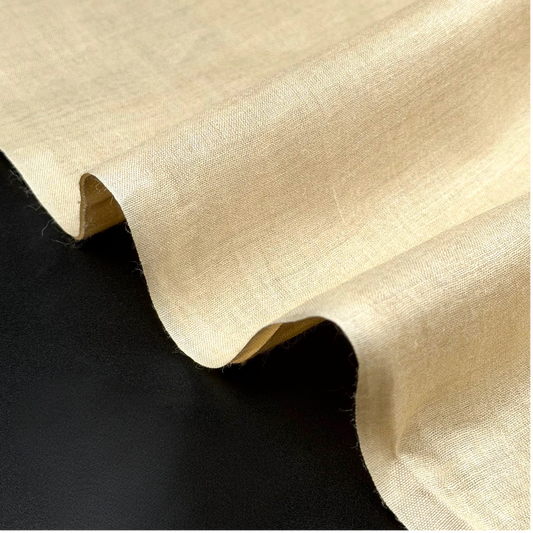 Tussah Muga Silk Fabric by the Yard | Natural Beige Silk | Fabriculture