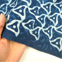 Indigo HandBlock Print - Geometric Pattern