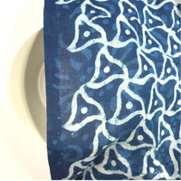 Indigo HandBlock Print - Geometric Pattern
