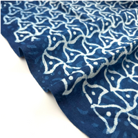 Indigo HandBlock Print - Geometric Pattern