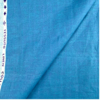 100% Linen Fabric By The Yard | Denim Blue Shade