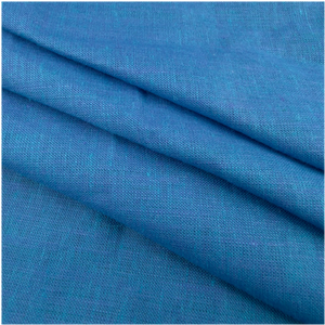100% Linen Fabric By The Yard | Denim Blue Shade