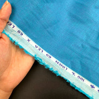 100% Linen Fabric By The Yard | Denim Blue Shade