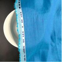 100% Linen Fabric By The Yard | Denim Blue Shade