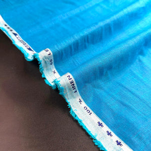 100% Linen Fabric By The Yard | Denim Blue Shade