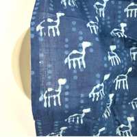Indigo Hand Block Print - Camel Print