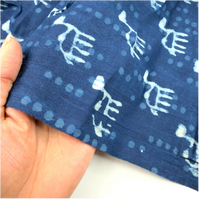 Indigo Hand Block Print - Camel Print